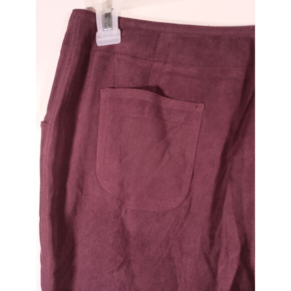 J. Jill Womens Stretch Burgundy Trouser Pants Career Casual Pockets Size 12 - Picture 7 of 9